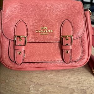 Coach Pink/Gold Crossbody #c6782